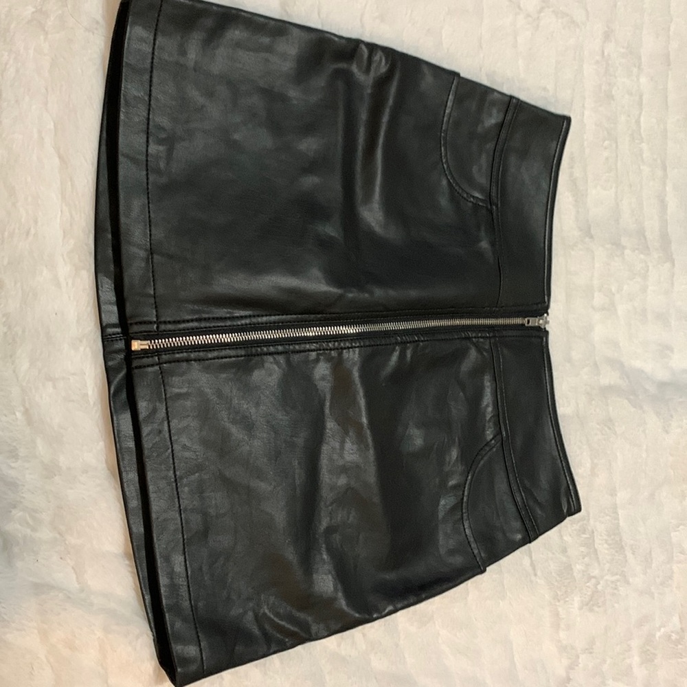 Forever 21 black leather skirt, size medium
